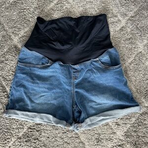 Isabel Maternity Medium Blue Denim Shorts